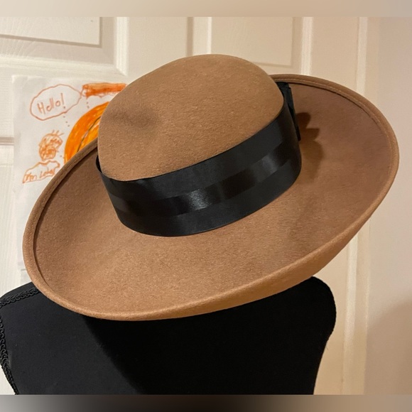 Geo W. Bollman & Co.| Vintage Doeskin Wool Felt Hat with Bow accents - Picture 3 of 14